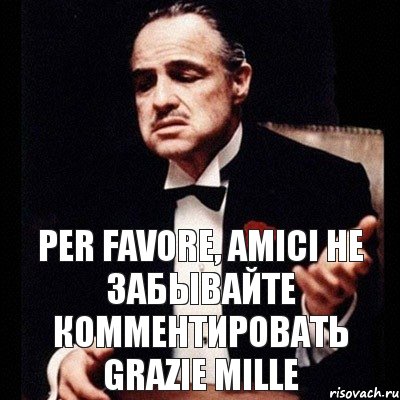 per favore, amici не забывайте комментировать grazie mille, Комикс Дон Вито Корлеоне 1