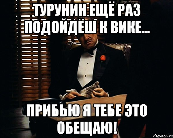 Турунин ещё раз подойдёш к Вике... Прибью я тебе это обещаю!, Мем Дон Вито Корлеоне