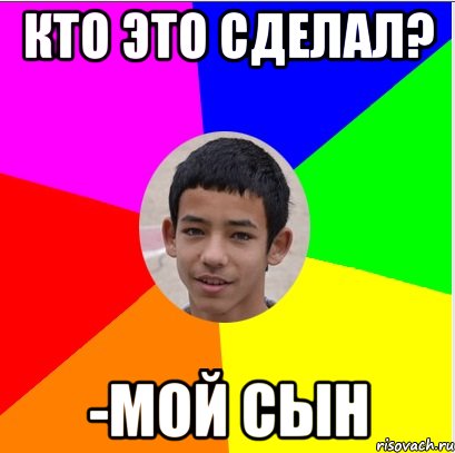 кто это сделал? -мой сын