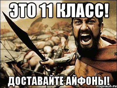 ЭТО 11 КЛАСС! ДОСТАВАЙТЕ АЙФОНЫ!, Мем Это Спарта