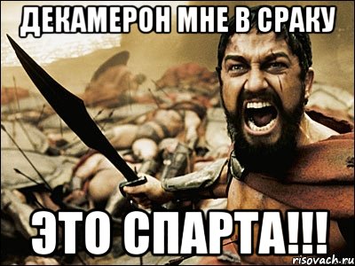 Декамерон мне в сраку Это Спарта!!!, Мем Это Спарта