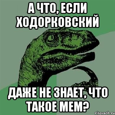 а что, если ходорковский даже не знает, что такое мем?, Мем Филосораптор