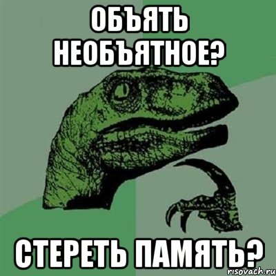 объять необъятное? стереть память?, Мем Филосораптор