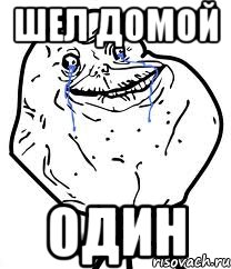 Шел домой ОДИН, Мем Forever Alone