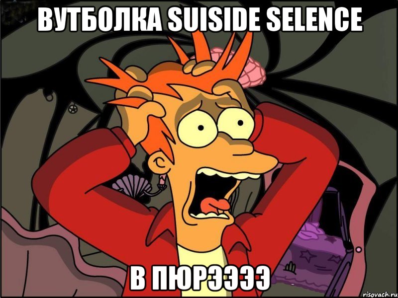 Вутболка Suiside Selence В ПЮРЭЭЭЭ, Мем Фрай в панике