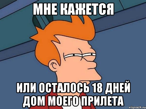 Мне кажется или осталось 18 дней дом моего прилета, Мем  Фрай (мне кажется или)