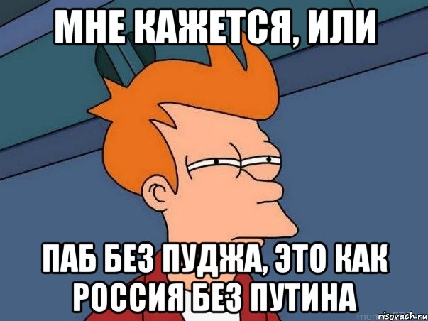 Мне кажется, или Паб без пуджа, это как Россия без Путина, Мем  Фрай (мне кажется или)