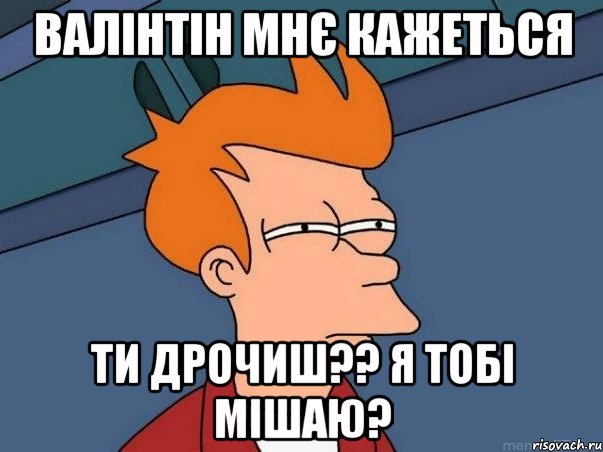 валінтін мнє кажеться ти дрочиш?? я тобі мішаю?, Мем  Фрай (мне кажется или)