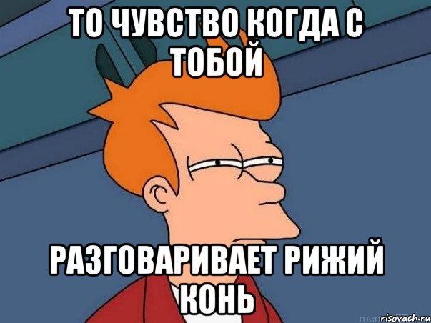 то чувство когда с тобой разговаривает рижий конь, Мем  Фрай (мне кажется или)