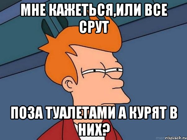 Мне кажеться,или все срут поза туалетами а курят в них?, Мем  Фрай (мне кажется или)