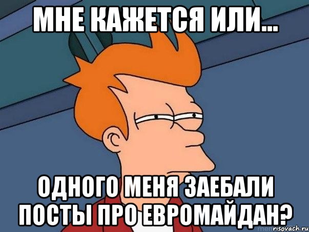 мне кажется или... одного меня заебали посты про евромайдан?, Мем  Фрай (мне кажется или)