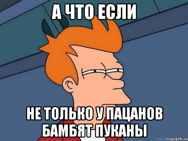 а что если не только у пацанов бамбят пуканы, Мем  Фрай (мне кажется или)