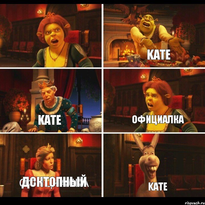 официалка Kate Kate официалка Kate дсктопный, Комикс  Шрек Фиона Гарольд Осел