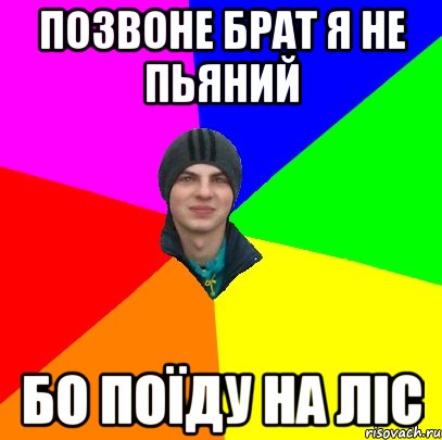 позвоне брат я не пьяний бо поїду на ліс
