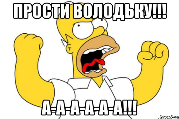 Прости Володьку!!! А-А-А-А-А-А!!!, Мем Разъяренный Гомер