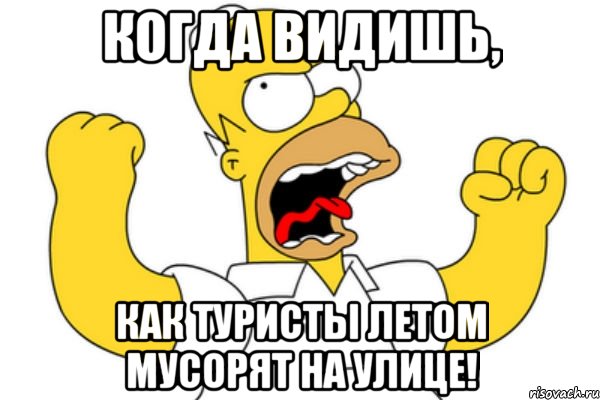 когда видишь, как туристы летом мусорят на улице!