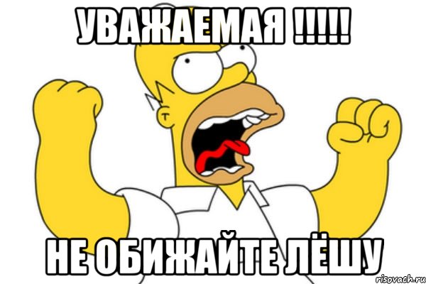 Уважаемая !!!!! Не обижайте Лёшу