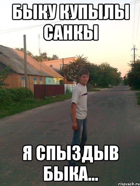 Быку купылы санкы я спыздыв быка...