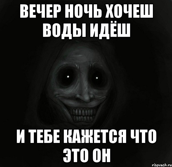 вечер ночь хочеш воды идёш и тебе кажется что это он, Мем Ночной гость