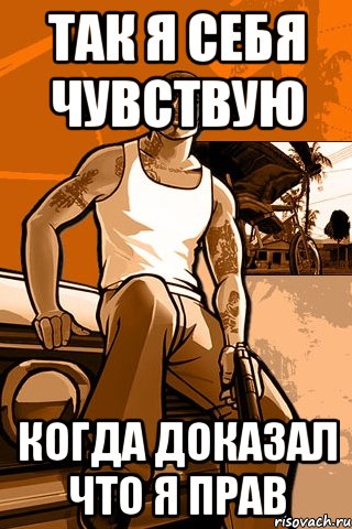 так я себя чувствую когда доказал что я прав, Мем GTA