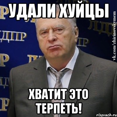 Удали хуйцы Хватит это терпеть!, Мем Хватит это терпеть (Жириновский)