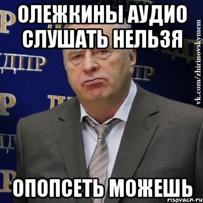 Олежкины аудио слушать нельзя опопсеть можешь, Мем Хватит это терпеть (Жириновский)