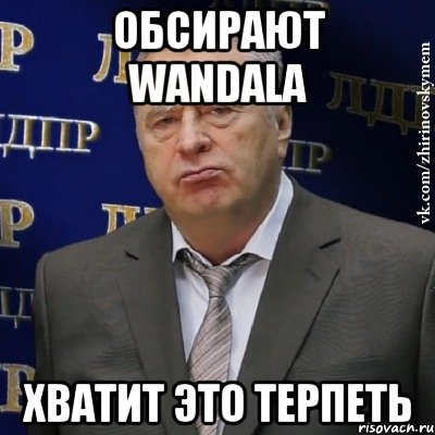 обсирают wandala хватит это терпеть, Мем Хватит это терпеть (Жириновский)