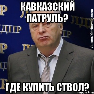 кавказский патруль? где купить ствол?, Мем Хватит это терпеть (Жириновский)