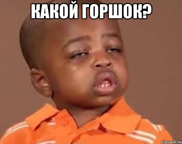 какой горшок? , Мем  Какой пацан (негритенок)