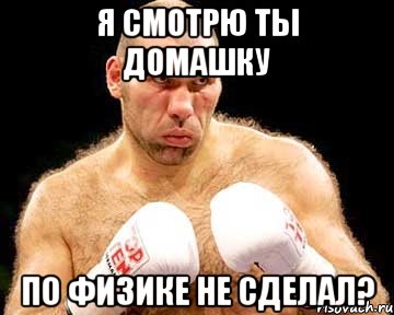 я смотрю ты домашку по физике не сделал?