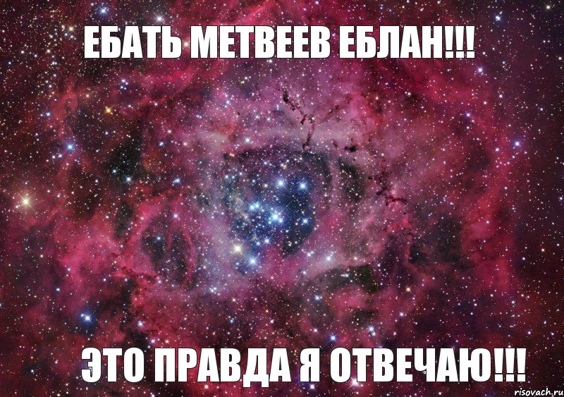 Ебать метвеев еблан!!! Это правда я отвечаю!!!, Мем Ты просто космос