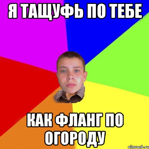 я тащуфь по тебе как фланг по огороду