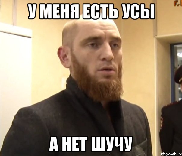 у меня есть усы а нет шучу, Мем Шучу