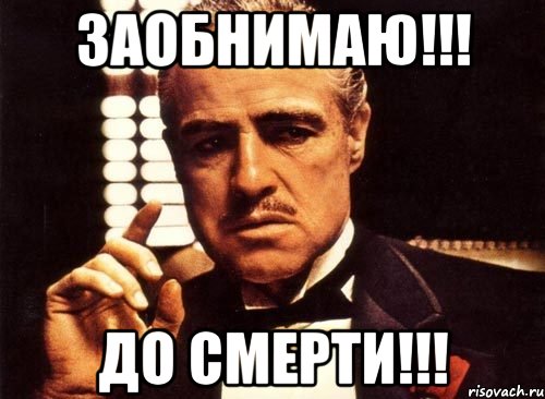 Заобнимаю!!! До смерти!!!, Мем крестный отец