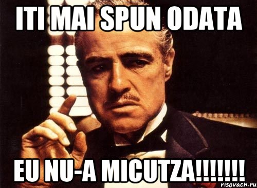 iti mai spun odata eu nu-a micutza!!!!!!!, Мем крестный отец