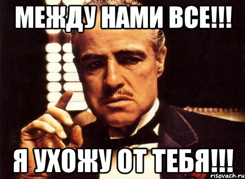 МЕЖДУ НАМИ ВСЕ!!! Я УХОЖУ ОТ ТЕБЯ!!!, Мем крестный отец