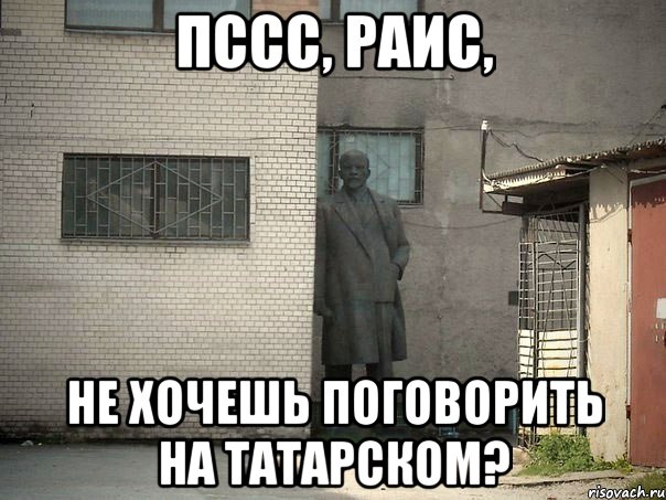 пссс, раис, не хочешь поговорить на татарском?, Мем  Ленин за углом (пс, парень)