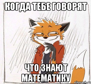 Когда тебе говорят что знают математику