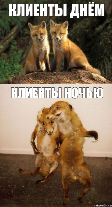 клиенты днём клиенты ночью