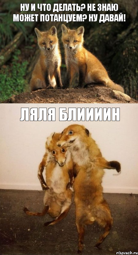 ну и что делать? не знаю может потанцуем? ну давай! ляля блиииин