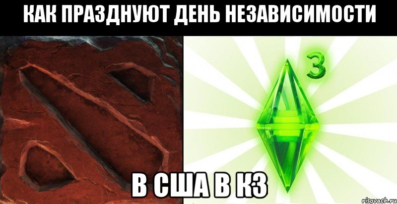 КАК ПРАЗДНУЮТ ДЕНЬ НЕЗАВИСИМОСТИ В США В КЗ, Мем люди делятся на 2 типа