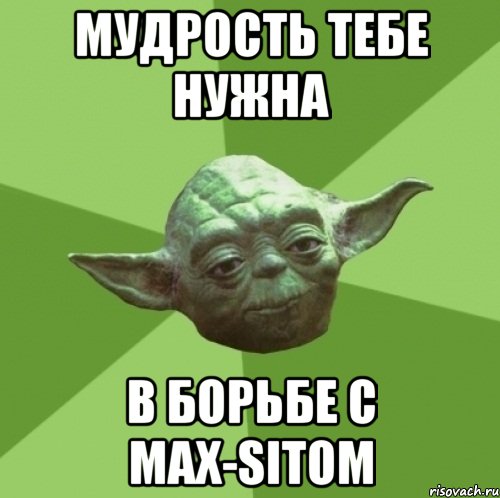 Мудрость тебе нужна в борьбе с max-sitом, Мем Мастер Йода