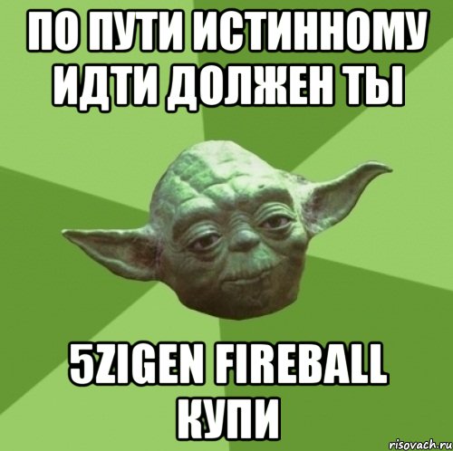 по пути истинному идти должен ты 5Zigen Fireball купи, Мем Мастер Йода