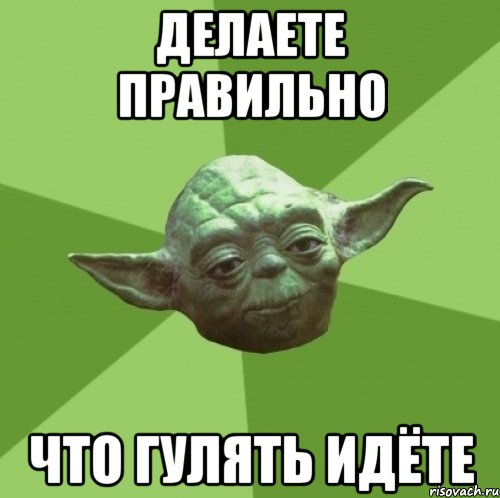 Делаете правильно Что гулять идёте