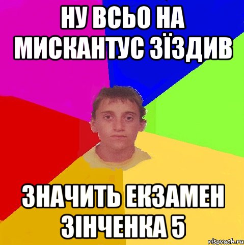 ну всьо на мискантус зїздив значить екзамен зінченка 5