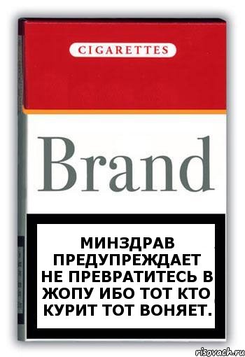 Минздрав предупреждает Не превратитесь в жопу ибо тот кто курит тот воняет., Комикс Минздрав