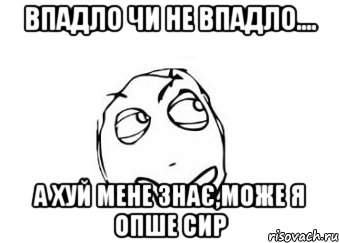 Впадло чи не впадло.... А хуй мене знає,може я опше сир, Мем Мне кажется или