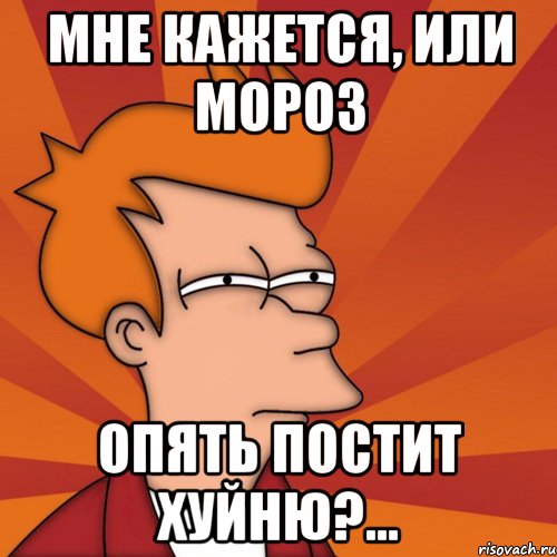 Мне кажется, или мороз опять постит хуйню?..., Мем Мне кажется или (Фрай Футурама)