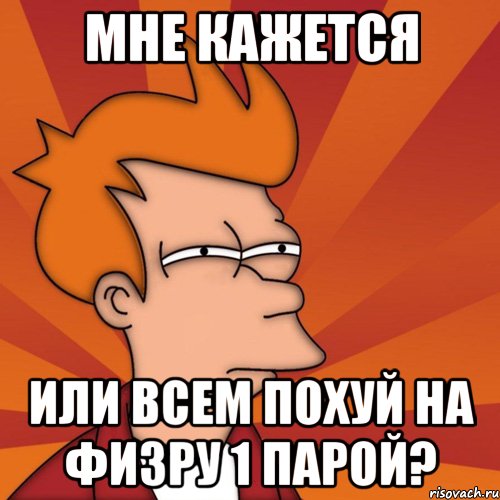 Мне кажется ИЛИ ВСЕМ ПОХУЙ НА ФИЗРУ 1 ПАРОЙ?, Мем Мне кажется или (Фрай Футурама)