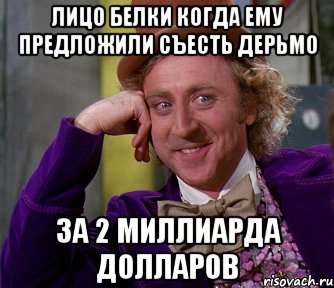 Лицо Белки когда ему предложили съесть дерьмо За 2 миллиарда долларов, Мем мое лицо